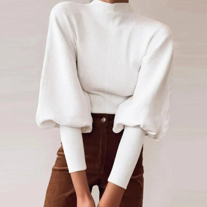 Warme Damenpullover Langarm Winter