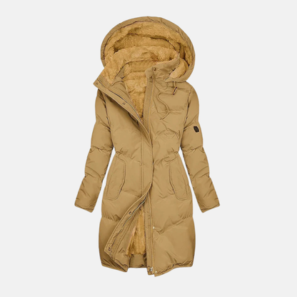 Wasserabweisende Winterjacke Lang Gefüttert