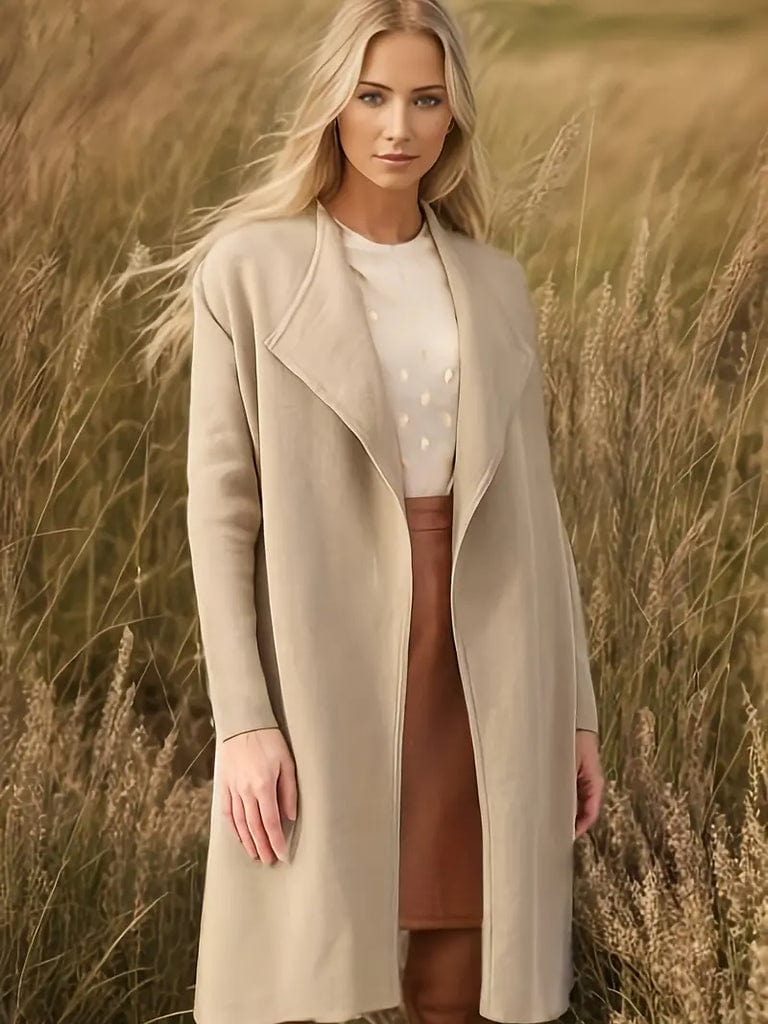 Elegante Midikleid Damen Herbst Modell
