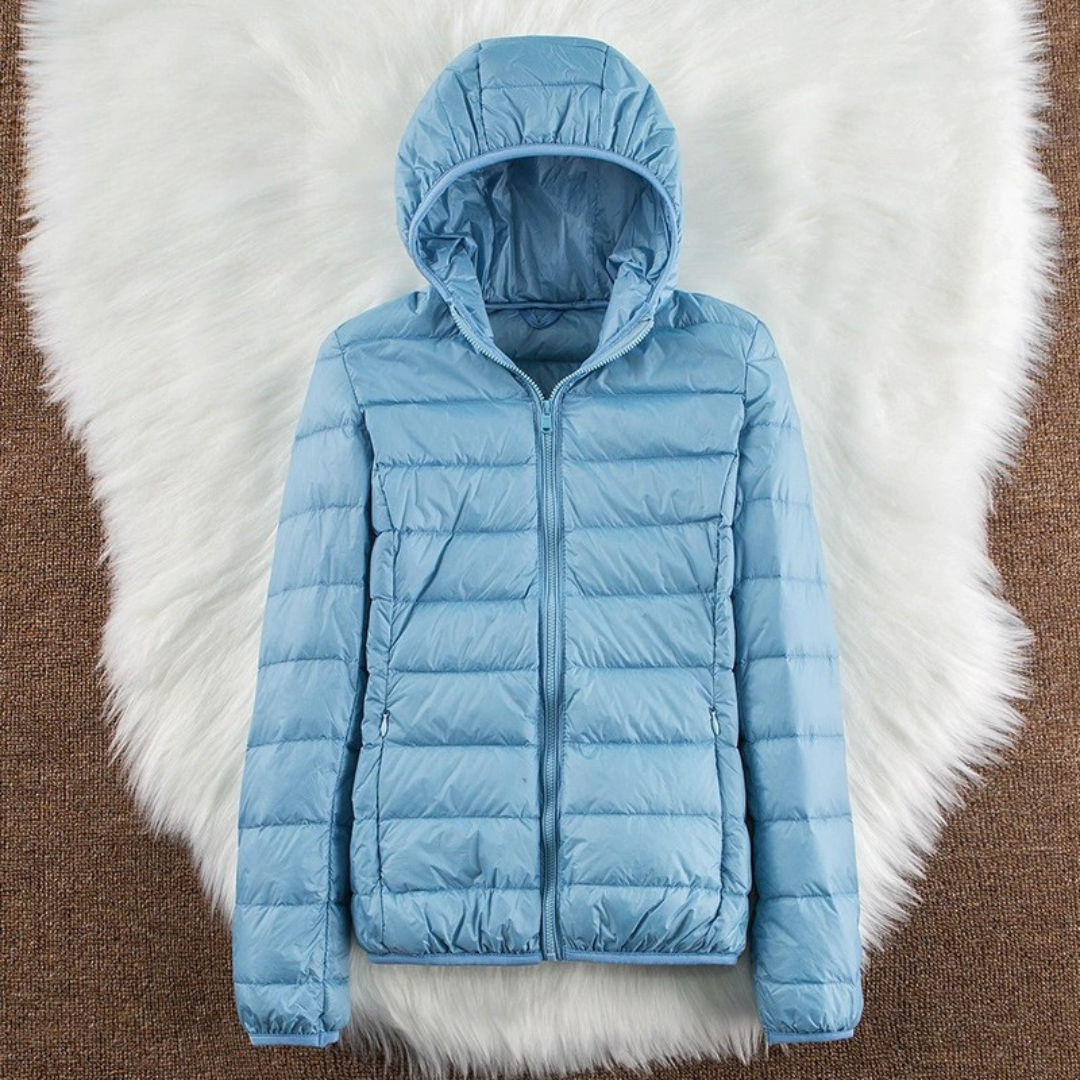 Elegante Himmelblau Jacke Klassiker - IdealeKleiden