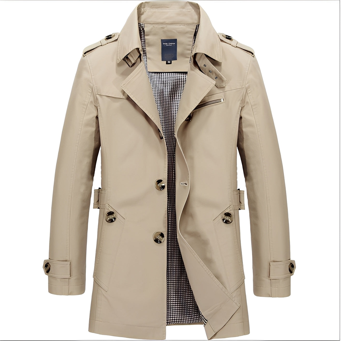 Stylischer Herren Trenchcoat Windbreaker - IdealeKleiden