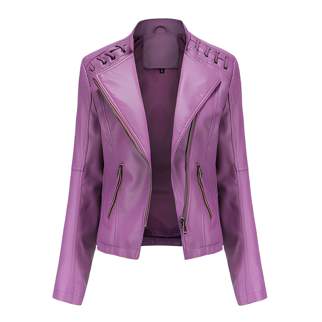Elegante Damen Lederjacke Slim Fit Kürzelängen