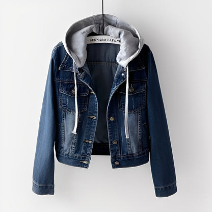 Modische Frauenjacke mit abnehmbarer Kapuze