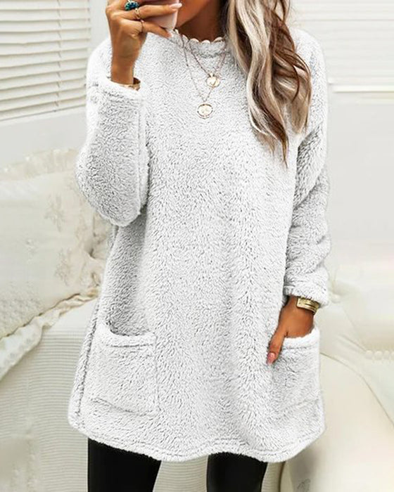 Damen Pullover Weich Winterlich Eleganter Stil