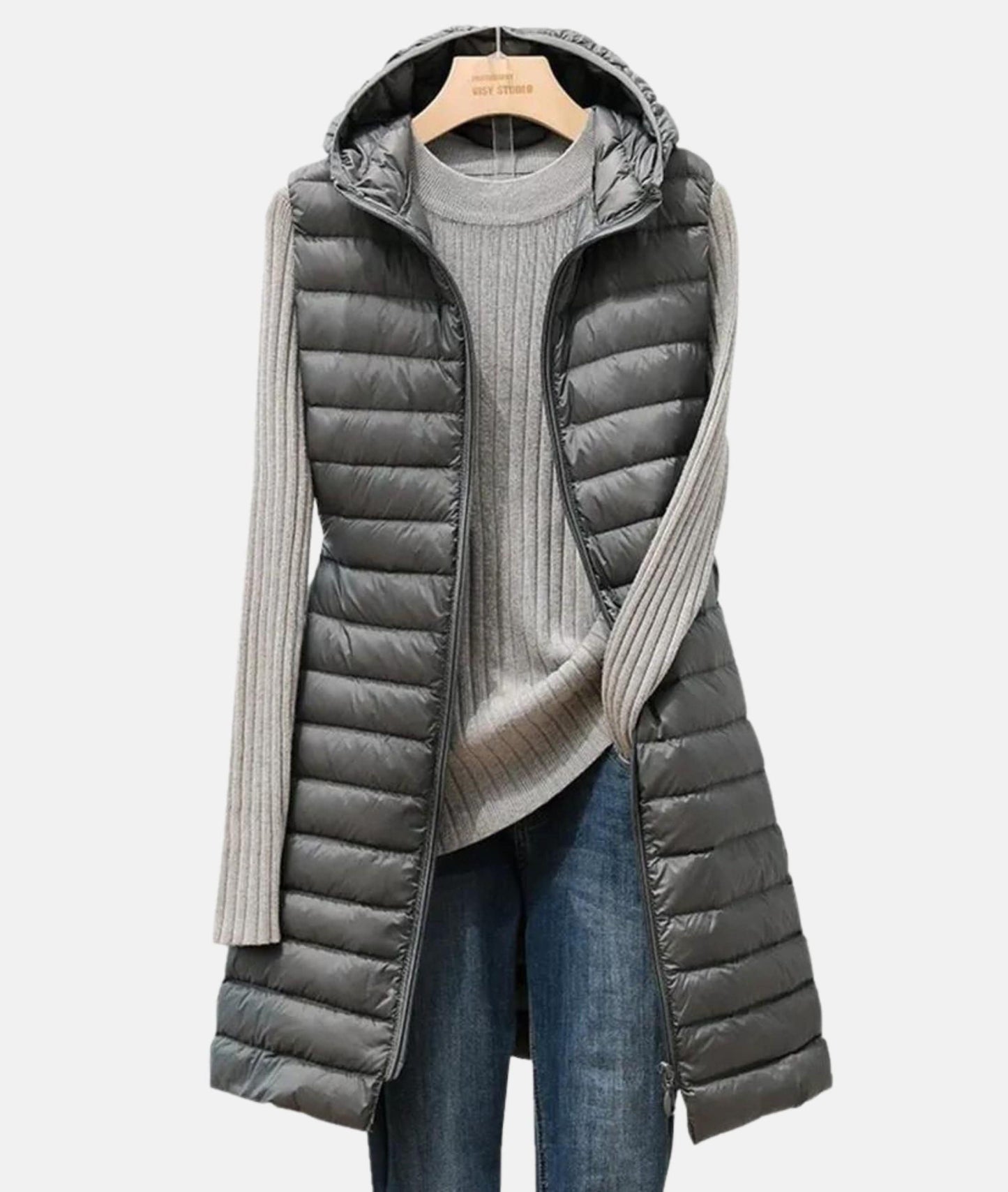 Wintermantel Ohne Ärmel Modern Elegantes Design