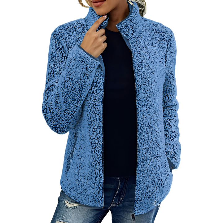Damen Fleece-Mantel Weich Elegant