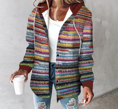 Stylische Strickjacke Mit Kapuze
