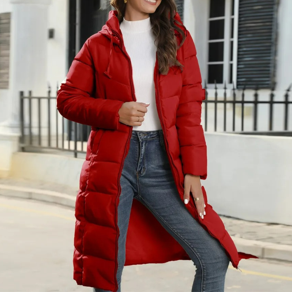 Winterparka Damen Lang Kapuze Warm