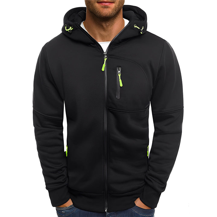 Herren Fleecejacke Warm Kapuze Modern