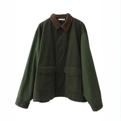 Stilvolle Rippstoff Jacke Vintage Look