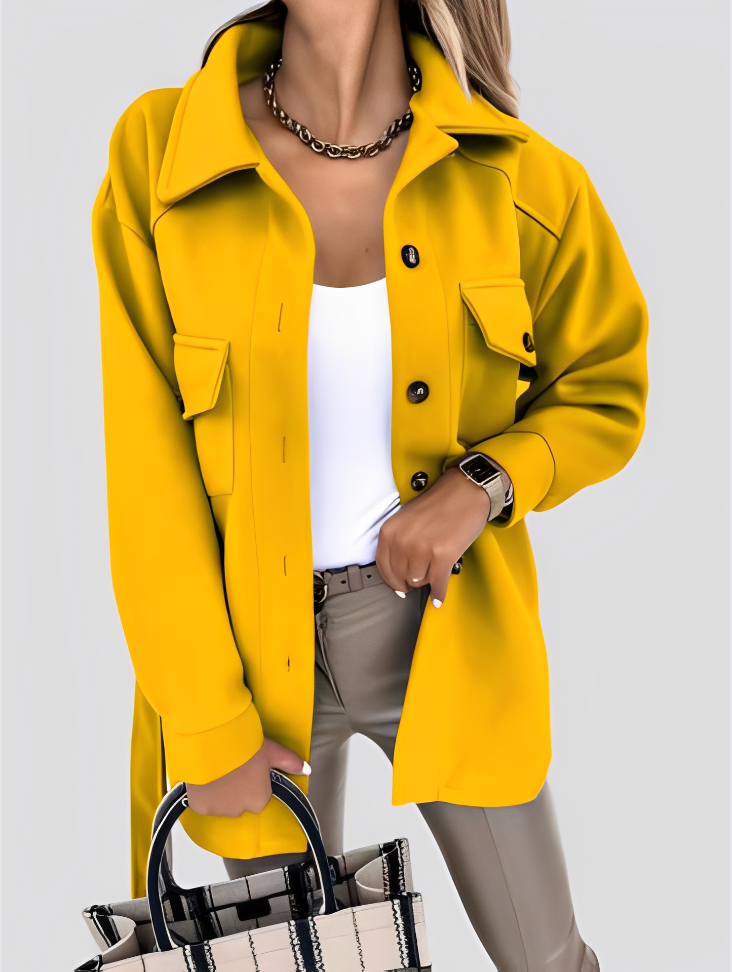 Stylische Damenjacke Leicht Reverskragen
