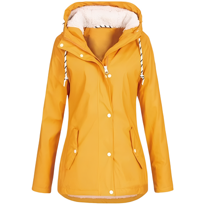 Wasserfeste Damen-Regenhose Kapuzen-Samthose