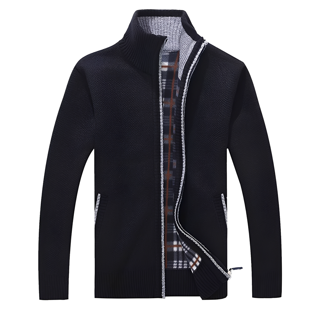 Stylischer Herren Cardigan Weich Fleece