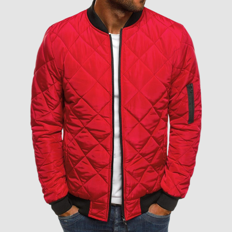 Herren Bomberjacke Modern Reißverschluss Taschen