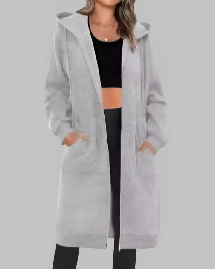 Übergroße Lässige Zip-Up Jacke Damen Oversized