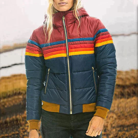 Modische Strickjacke Gestreift