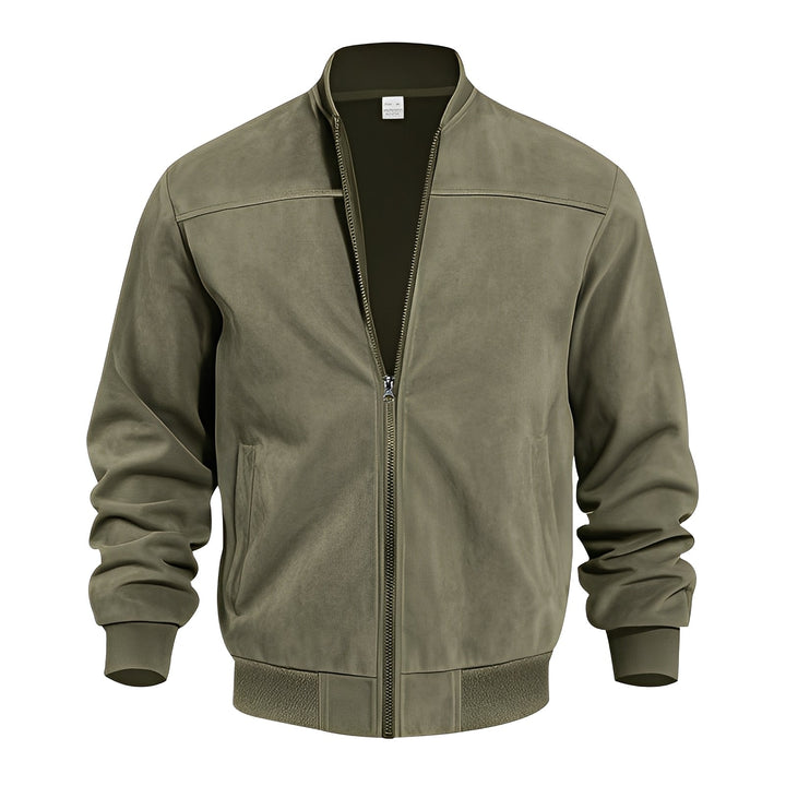 Männer Lederjacke Elegant Wildleder