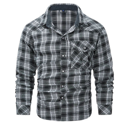 Herren Winterjacke Karomuster Elegant