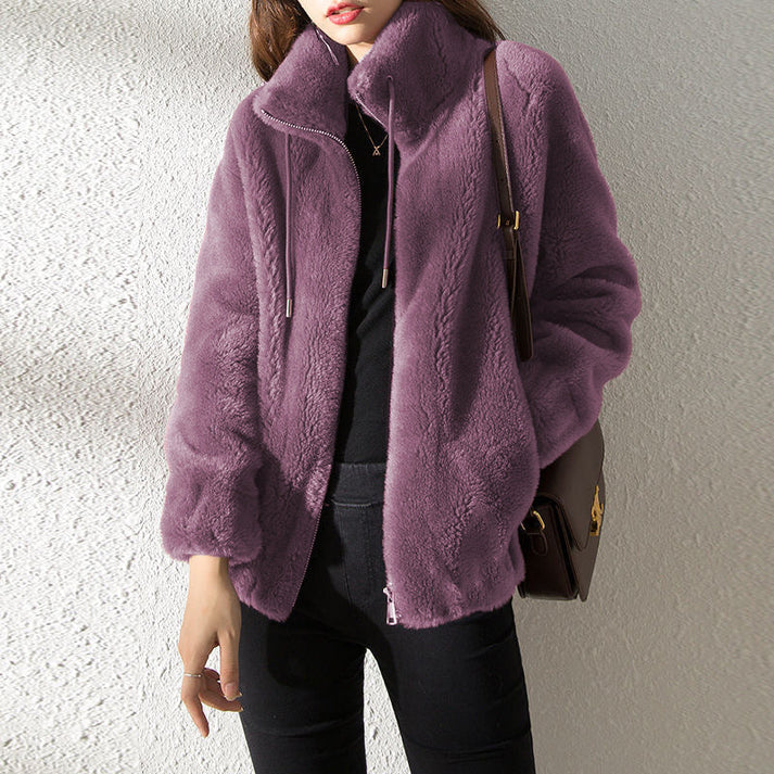 Luxus Pelzmantel Damen Elegant Lang