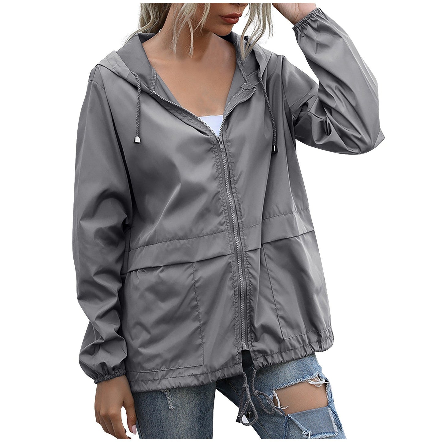 Leichtgewicht Windbreaker Kapuzenjacke