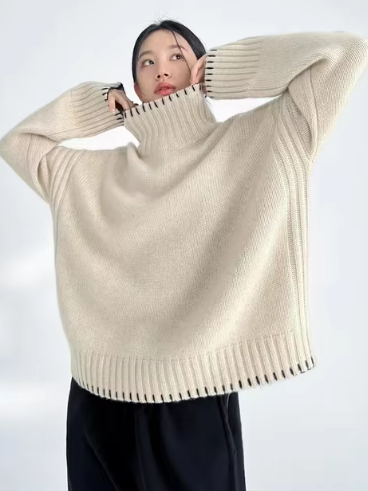 Bequeme Rollkragenpullover Damen Mode