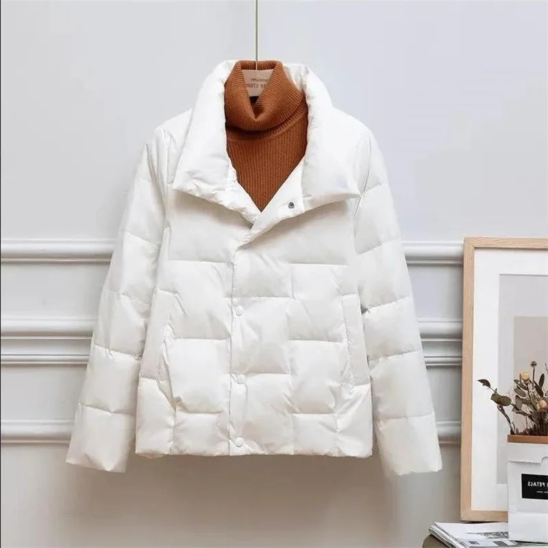 Winter Pufferjacke Damen | Rollkragen Steppjacke