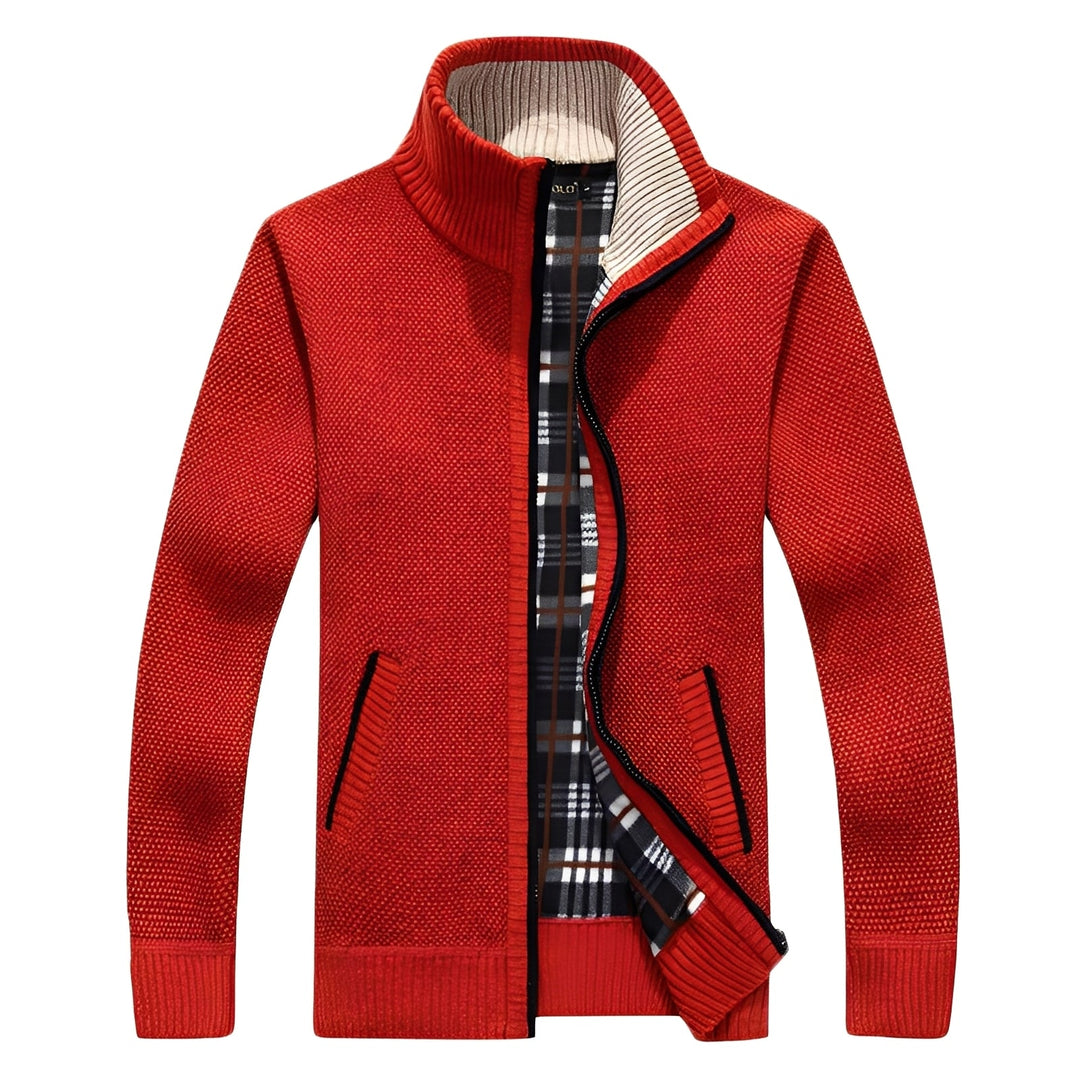 Herren Cardigan Elegant Fleece Innenfutter