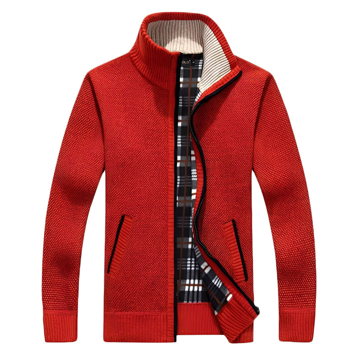 Herren Cardigan Elegant Fleece Innenfutter