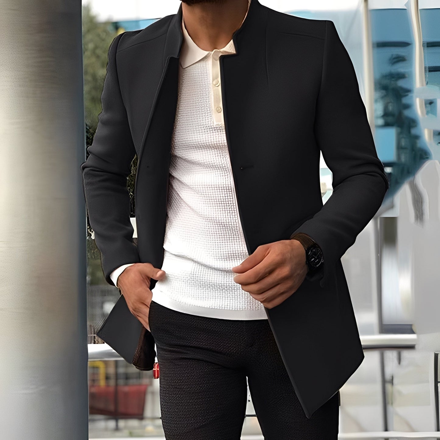 Elegante Herrenjacke Slim Fit Design
