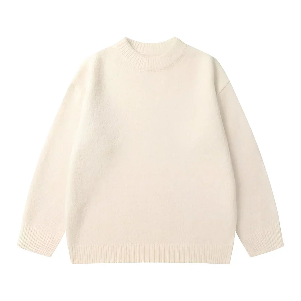 Lockerer Strickpullover Einfach Elegant