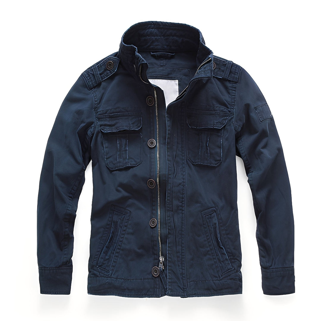 Herren Denimjacke Klassisch Mit Taschen