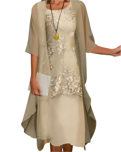 Elegantes Damenkleid Abendgarderobe Blumenmuster