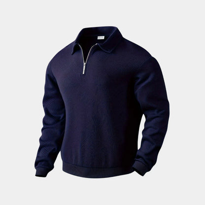 Herren Pullover Halbzipper Stehkragen Modern