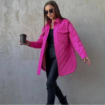 Herbstjacke Stilvoll Damen, Große Taschen Praktisch