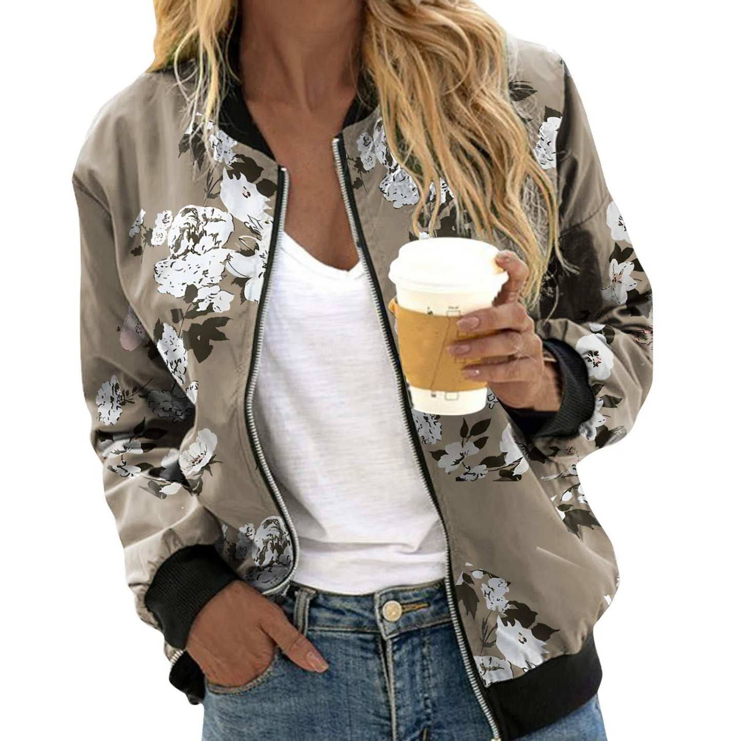 Sommerblazer Frauen Lebendige Blüten