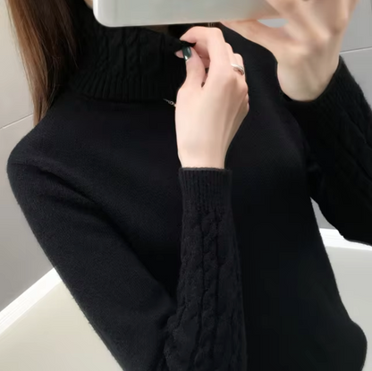 Weicher Rollkragen Pullover aus Wolle