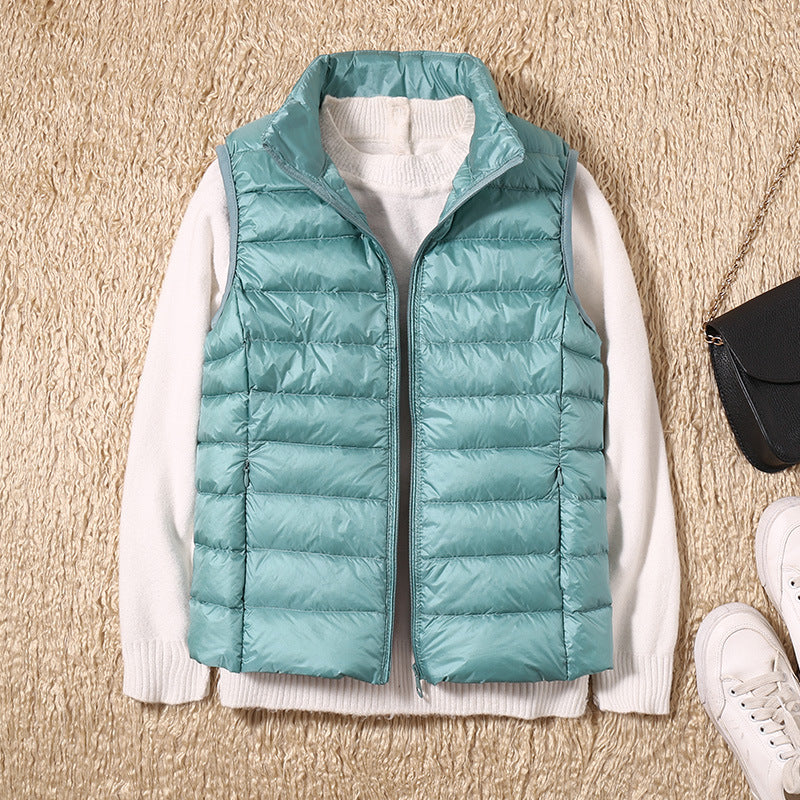 Damen Steppweste Daunenfüllung Warm