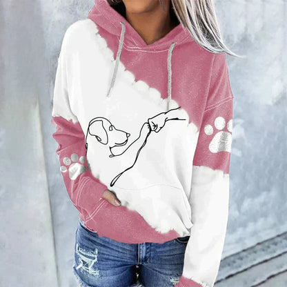 Stylisher Hoodie Hundemotiv Locker Fit