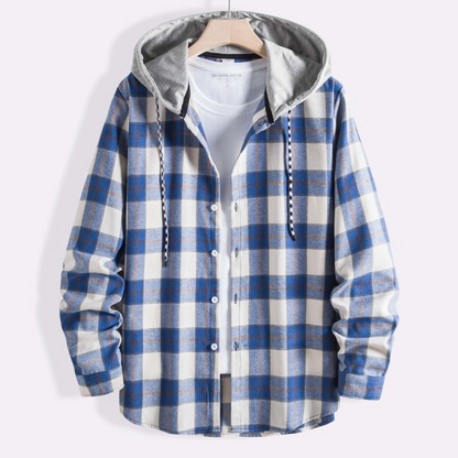 Lässige Herrenjacke Kariert Kapuzenjacke