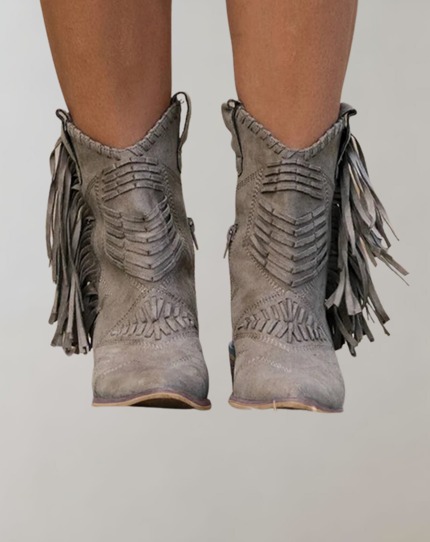 Stilvolle Stiefel Mit Fransen Details