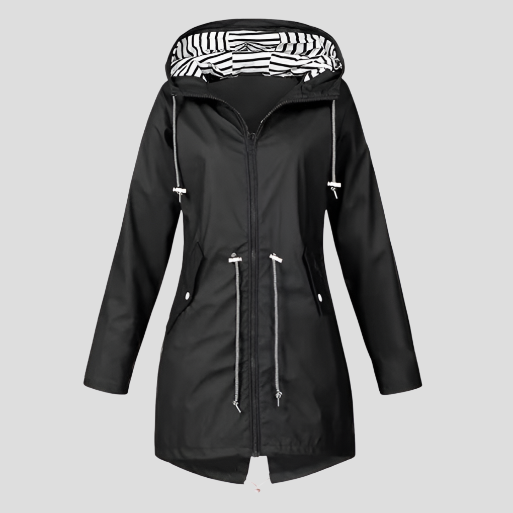 Wasserdichte Damenjacke Kapuze Regenjacke - IdealeKleiden