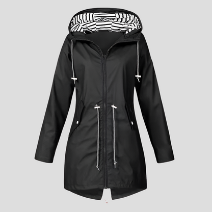 Wasserdichte Damenjacke Kapuze Regenjacke - IdealeKleiden