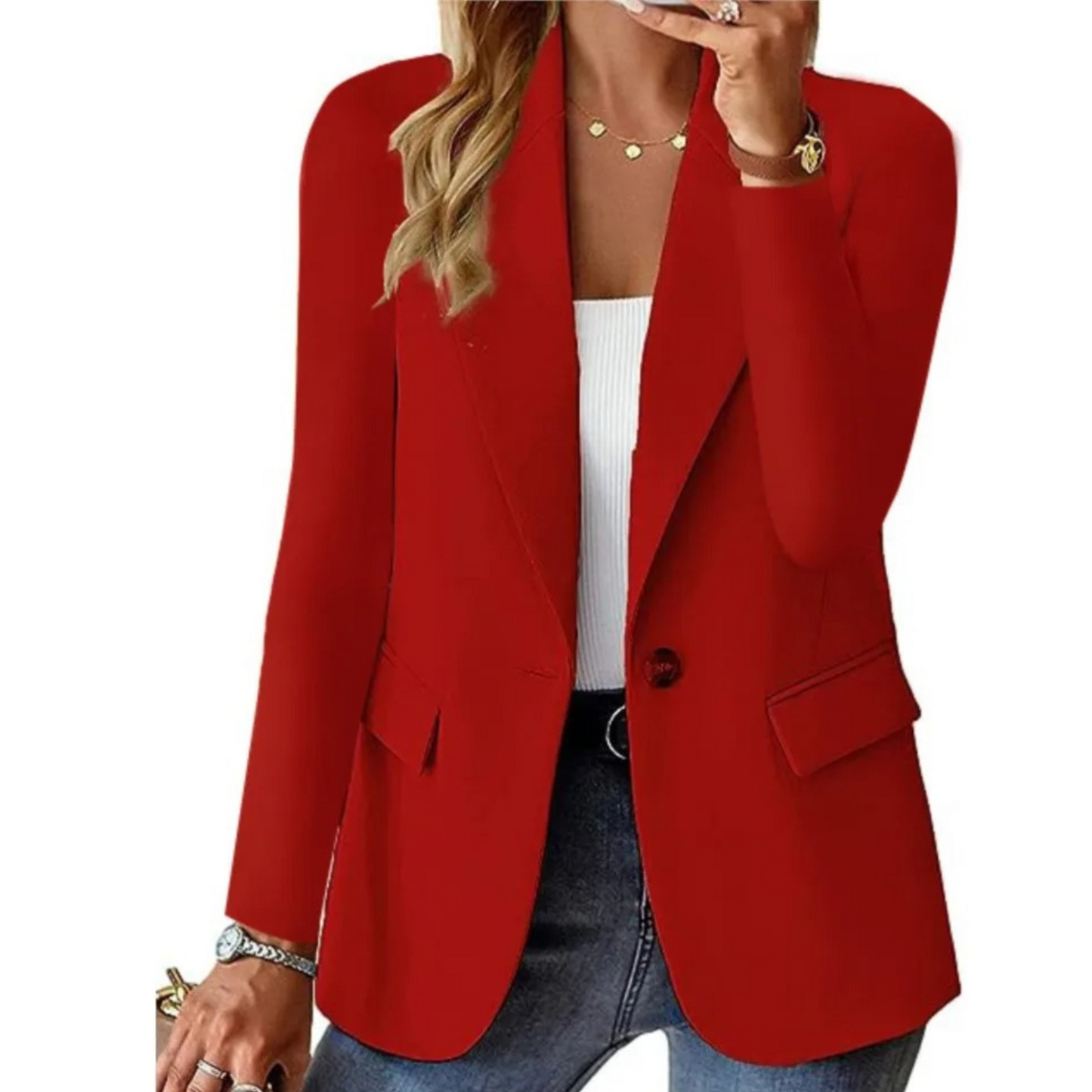 Damenschuhe nicht passend, korrigiert: Frauen Blazer Langarm Elegant Schnalle Herbst