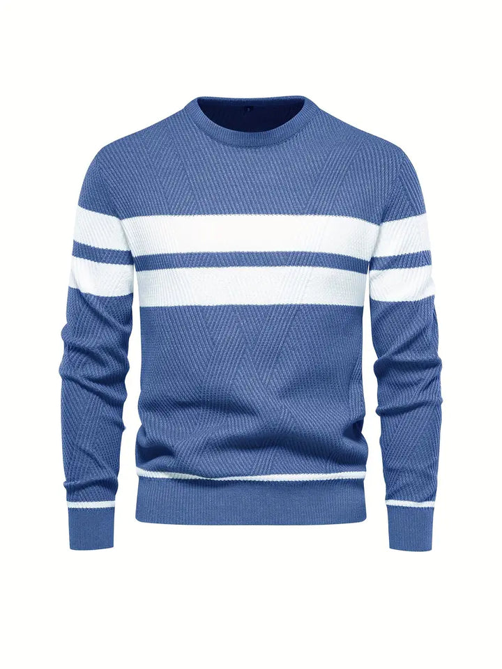 Herren Pullover Streifenmuster Modern