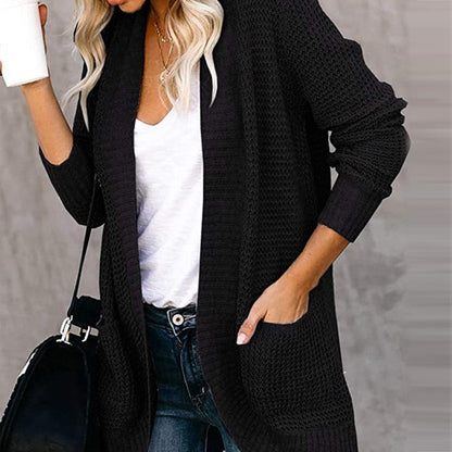 Großer Strickcardigan Bequem Lockere Passform