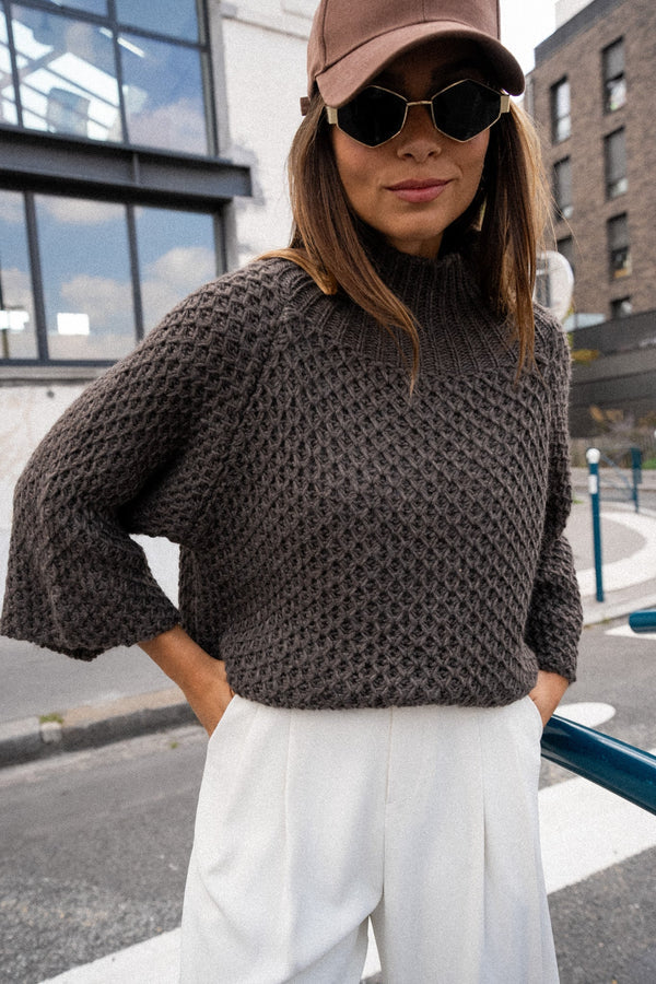 Kuscheliger Braun Pullover Kaschmir Weich Winter