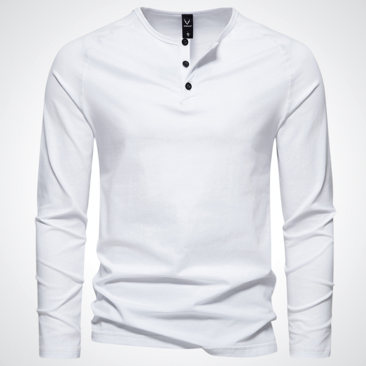 Herren T-Shirt Exklusiv Knopfverschluss Elegant
