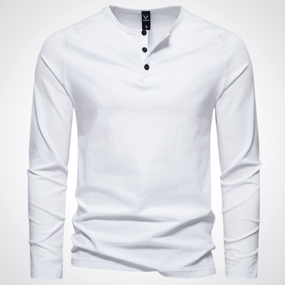 Herren T-Shirt Exklusiv Knopfverschluss Elegant