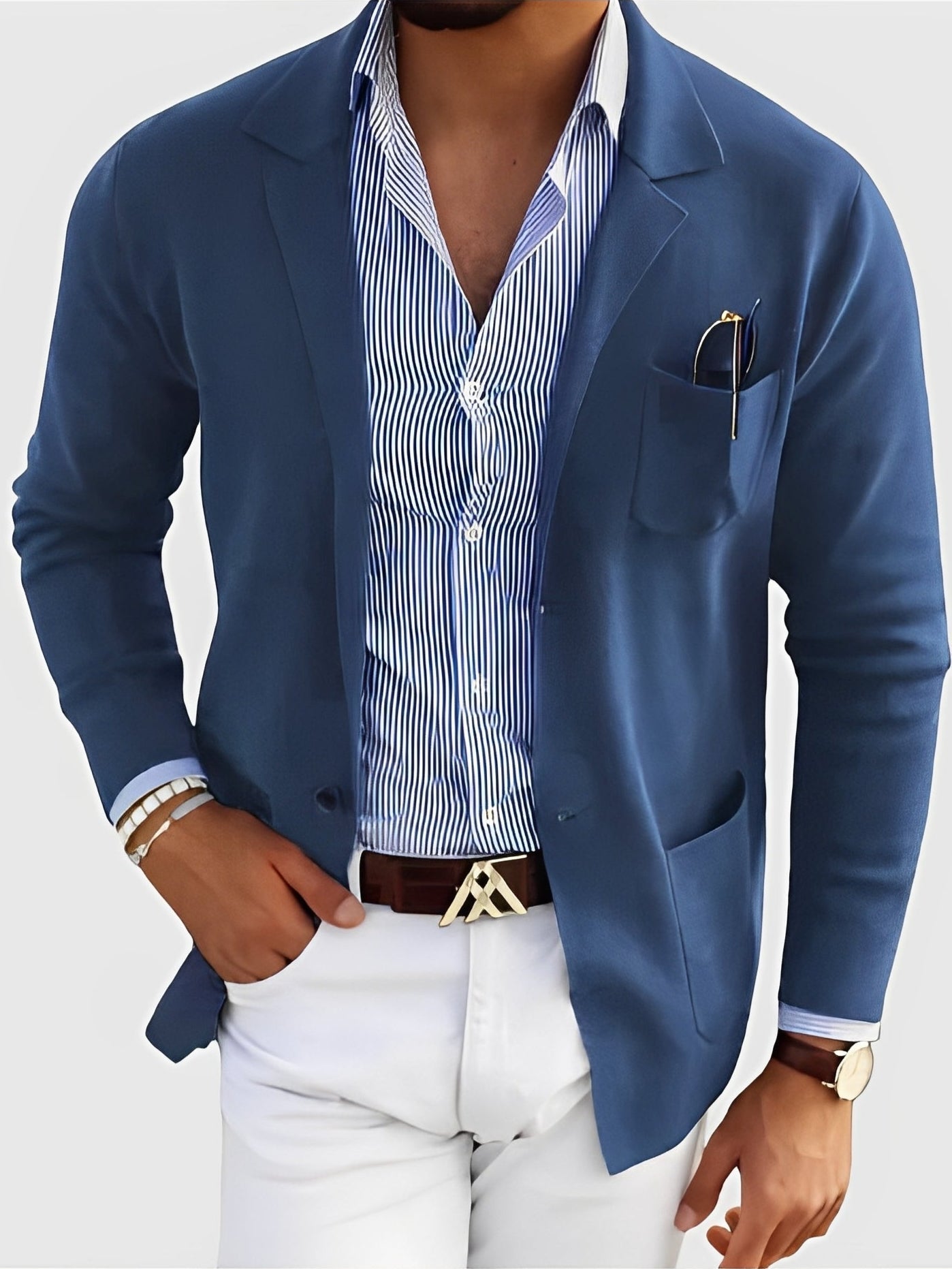 Maßgeschneiderter Herrenblazer Elegant mit Taschen
