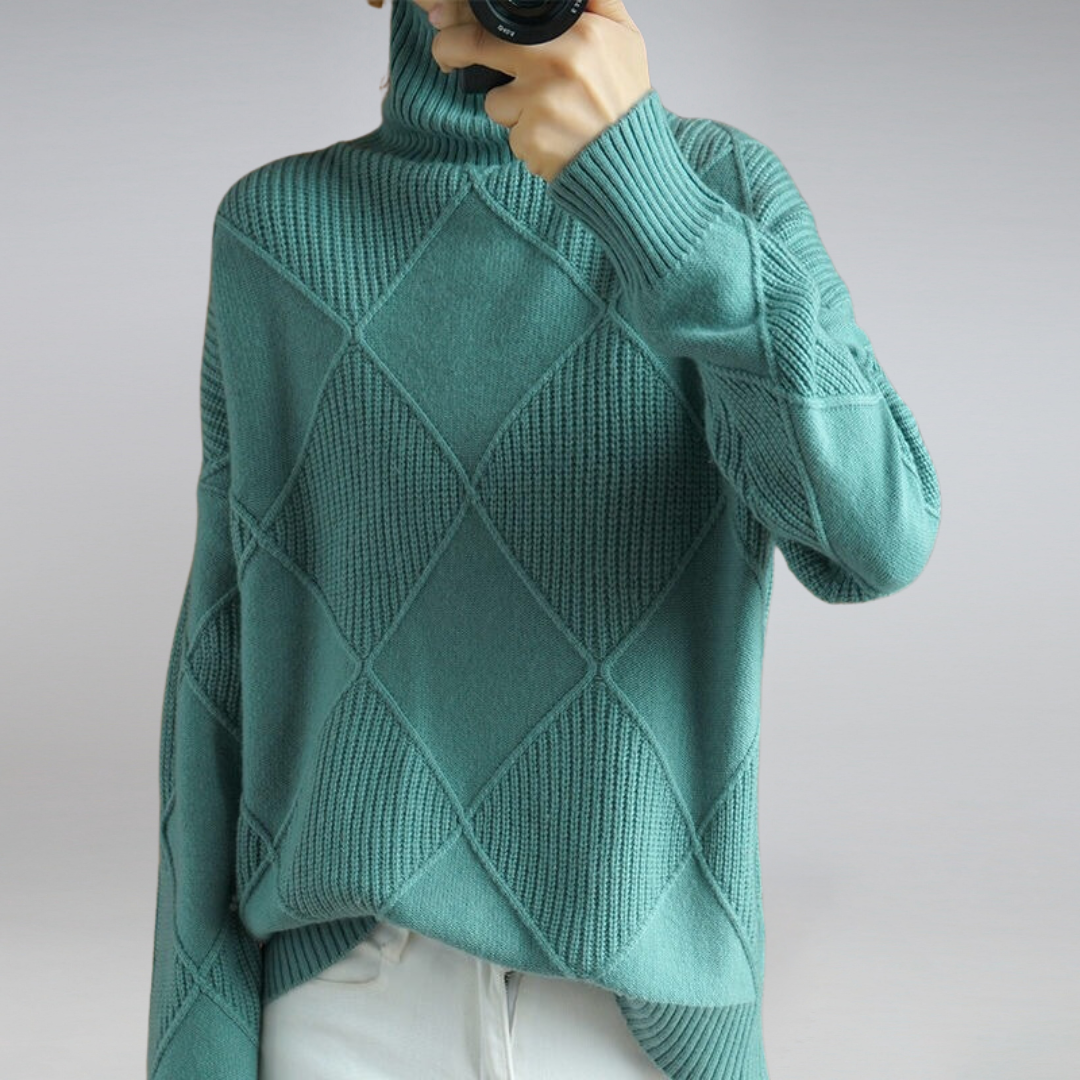 Stylische Rollkragenpullover Damen Elegant